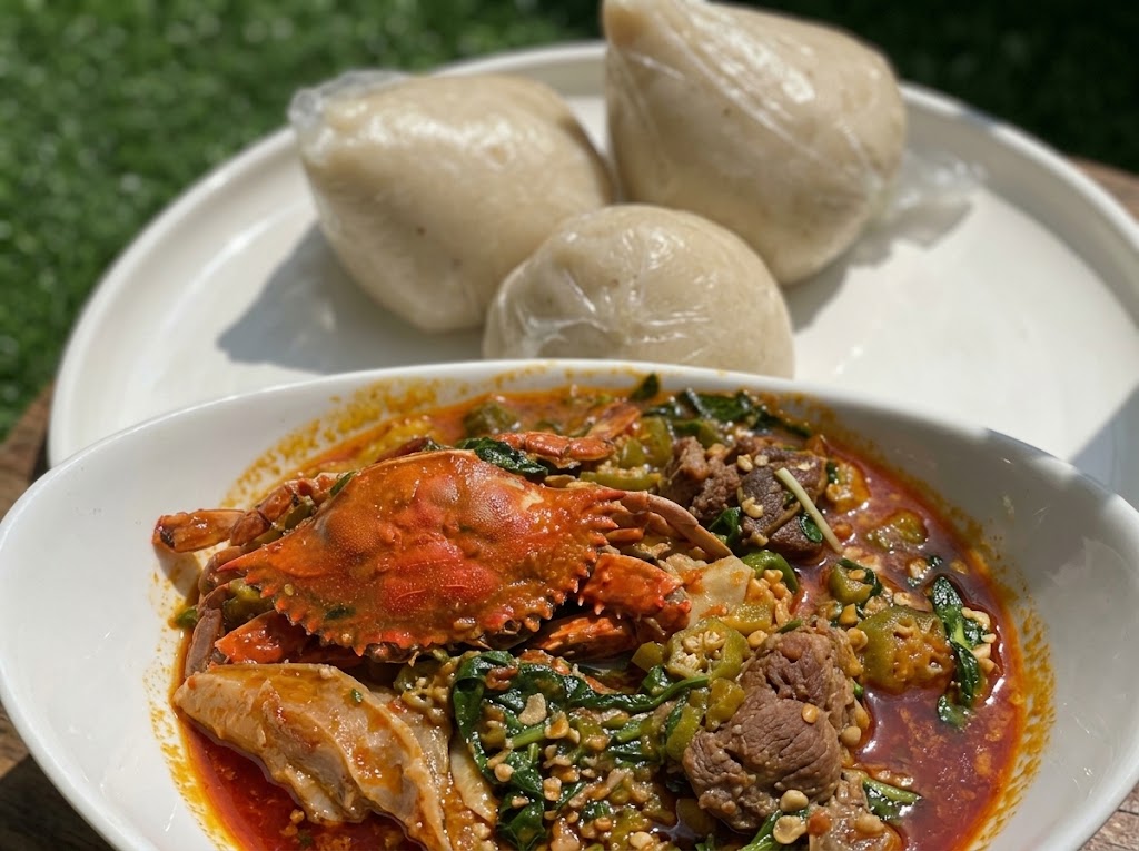 Banku with Okro Stew