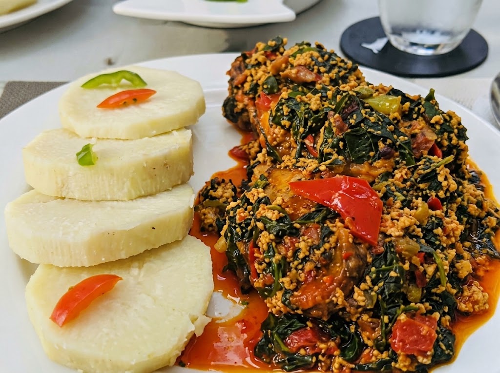 Yam with Palava Sauce